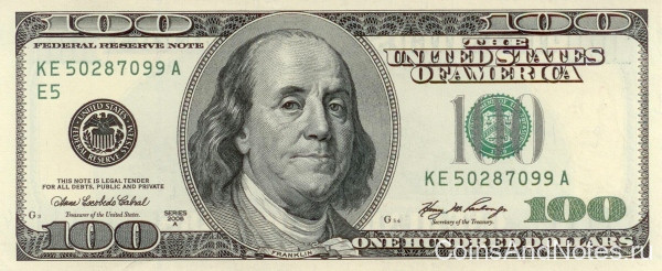 100 долларов 2006 года. США. р528