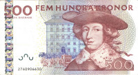 500 крон 2002 года. Швеция. р66а