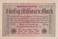 50 миллионов марок 1923 года. Германия. р109с(4)