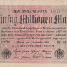 50 миллионов марок 1923 года. Германия. р109с(4)