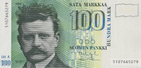 100 марок 1986 года. Финляндия. р119(32)