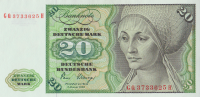 20 марок 1980 года. ФРГ. р32d