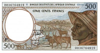 500 франков 2000 года. Чад. р601Pg