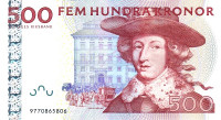 500 крон 2009 года. Швеция. р66с