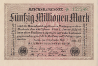 50 миллионов марок 1923 года. Германия. р109b(8)