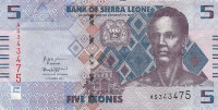 5 леоне 2022 года. Сьерра-Леоне. р W36