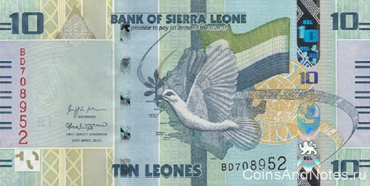 10 леоне 2022 года. Сьерра-Леоне. р W37