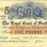 5 фунтов 1953 года. Шотландия. р323с