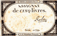 5 ливров 31.10.1793 года. Франция. рА76(21)