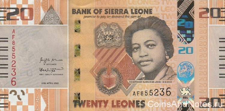 20 леоне 2022 года. Сьерра-Леоне. р W38