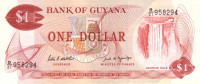 1 доллар 1966-92 годов. Гайана. р21f