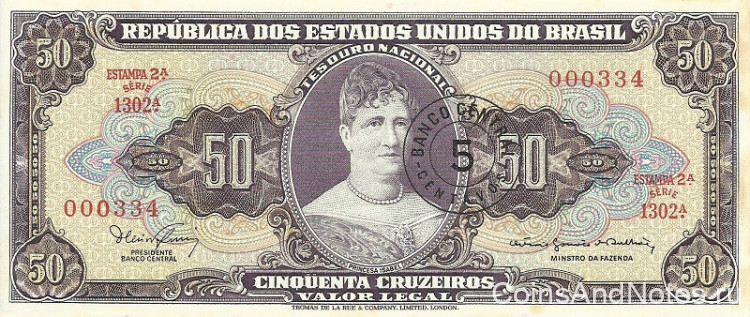 5 центаво 1966 года. Бразилия. р184а