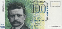 100 марок 1986 года. Финляндия. р119(18)