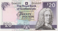 Банкнота 20 фунтов 2007 года. Шотландия. р354d