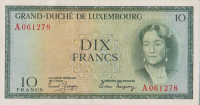 10 франков 1954 года. Люксембург. р48а(1)