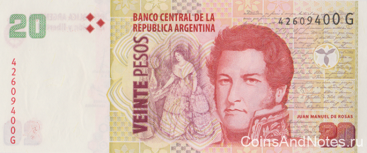 20 песо 2003 года. Аргентина. р355с