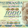 1000 франков 1988 года. Руанда. р21а