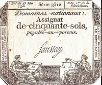 50 солей 23.05.1793 года. Франция. рА70b