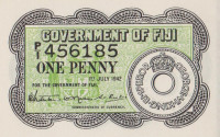 Банкнота 1 пенни 1947 года. Фиджи. р47