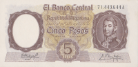 5 песо 1962 года. Аргентина. р275с
