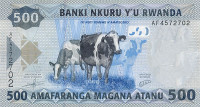 500 франков 01.01.2013 года. Руанда. р38