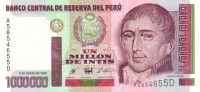 1 000 000 инти 1990 года. Перу. р148