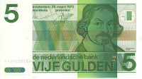 Банкнота 5 гульденов 1973 года. Нидерланды. р95