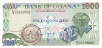 Банкнота 1000 седи 1995 года. Гана. р29b