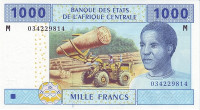 1000 франков 2002 года. ЦАР. р307Ма