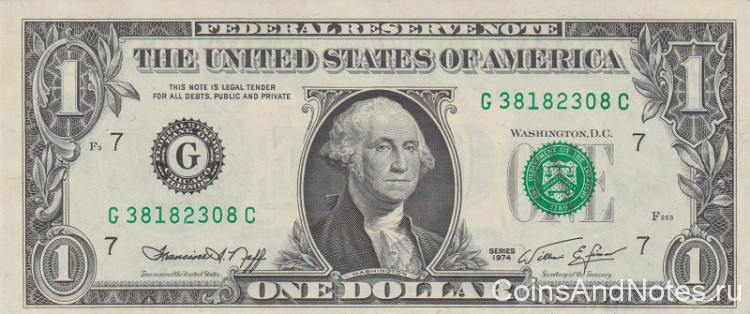 1 доллар 1974 года. США. р455