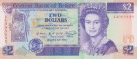 2 доллара 1990 года. Белиз. р52а