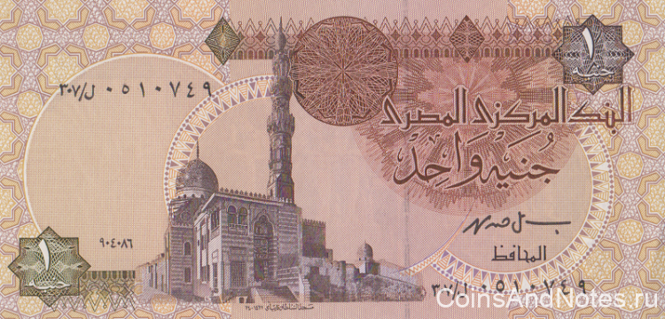 1 фунт 1996 года. Египет. р50е(96)