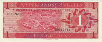 Банкнота 1 гульден 1970 года. Антильские острова. р20