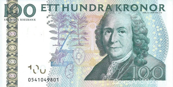 100 крон 2010 года. Швеция. р65c