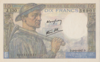 10 франков 1947 года. Франция. р99е(47)