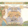 500 франков 01.10.1942 года. Франция. р95b