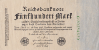500 марок 1922 года. Германия. р74e