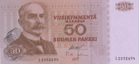 Банкнота 50 марок 1977 года. Финляндия. р108а(82)