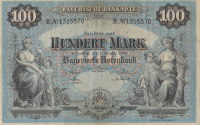 100 марок 1900 года. Германия. Бавария. рS922