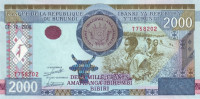 2000 франков 2008 года. Бурунди. р47