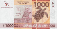 Банкнота 1000 франков 2014 года. Тихоокеанские территории. р6