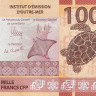 1000 франков 2014 года. Тихоокеанские территории. р6