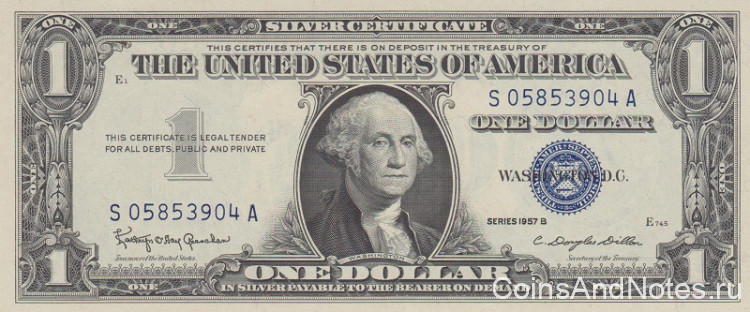 1 доллар 1957 года. США. р419b