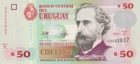 50 песо 2011 года. Уругвай. р87b