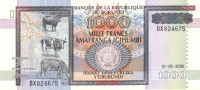 1000 франков 2006 года. Бурунди. р39d