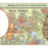 1000 франков 1994 года. Габон. р402Lb