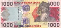 1000 леоне 01.02.2002 года. Сьерра-Леоне. р24а