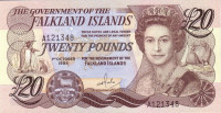 Банкнота 20 фунтов 1984 года. Фолклендские острова. р15