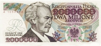 Банкнота 2 000 000 злотых 14.08.1992 года. Польша. р158а