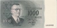 1000 марок 1955 года. Финляндия. р93а(19)